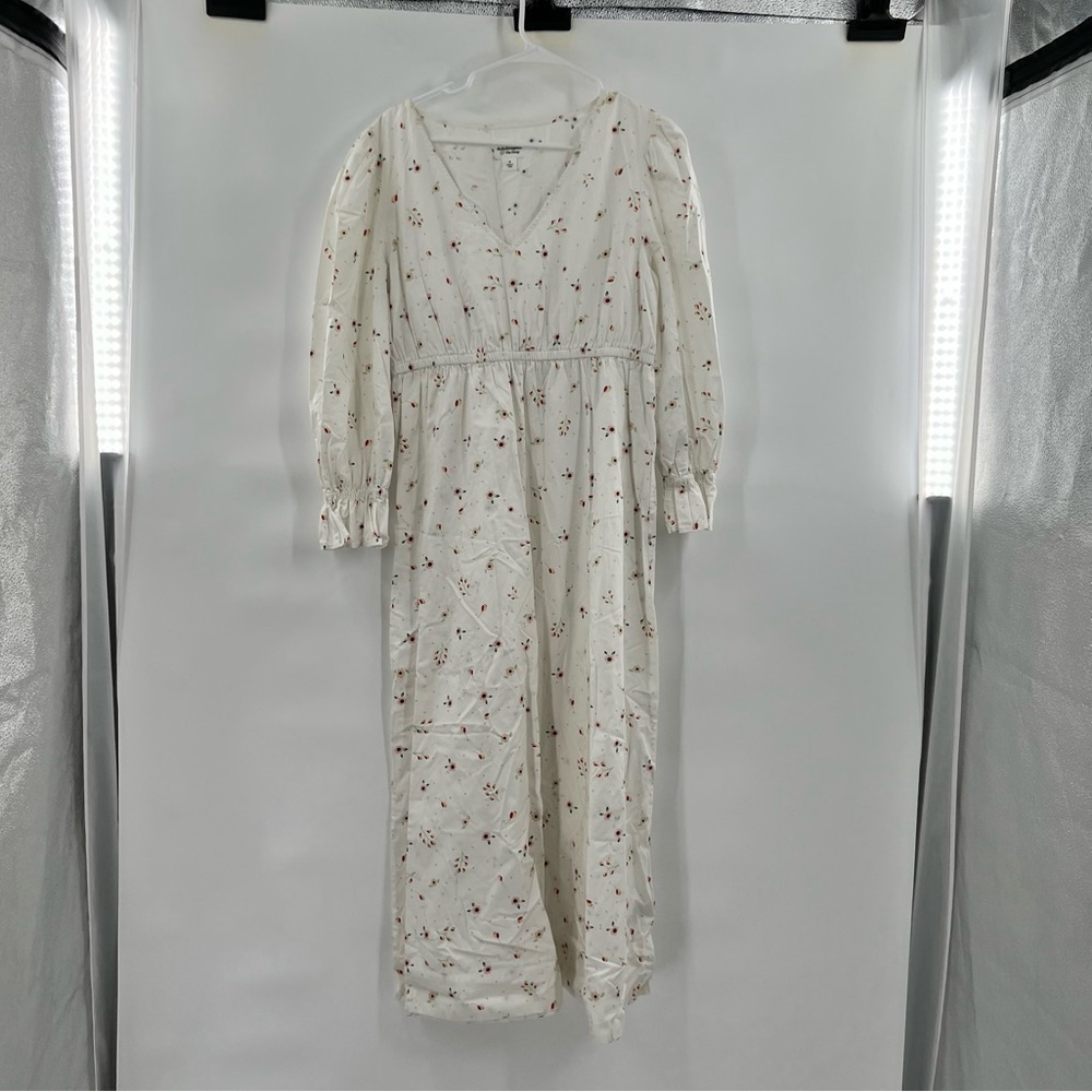 Thefashionguitar the drop long sleeve maxi dress white floral size M - Picture 3 of 12